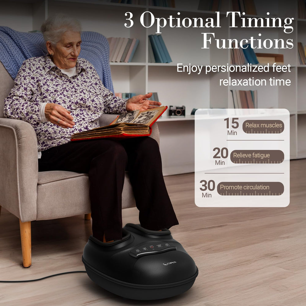 CuPiLo compression modes tailor massage to instep and ankle