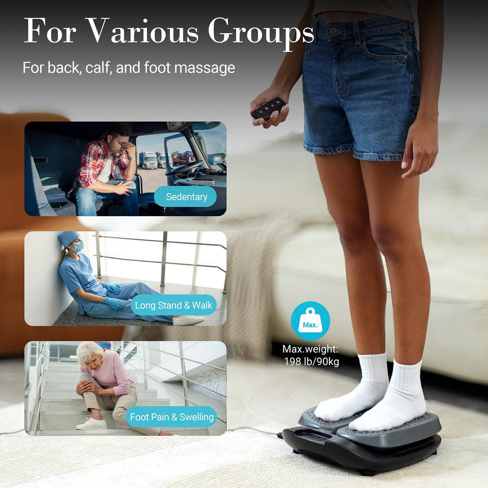 CuPiLo massager with flat design suitable for all foot sizes
