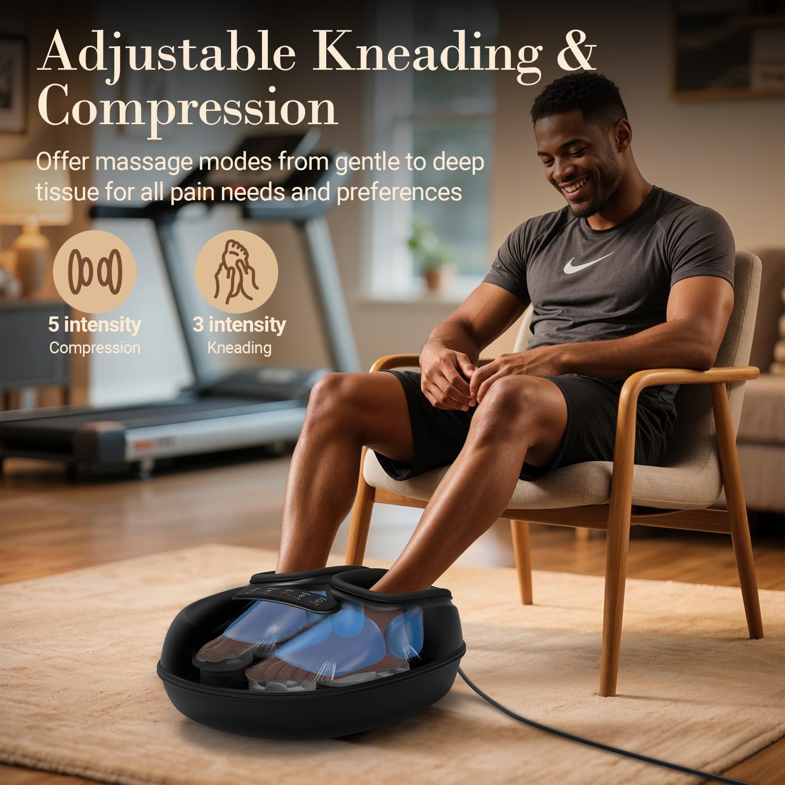 CuPiLo foot massager heat settings provide gentle warmth for tired feet.