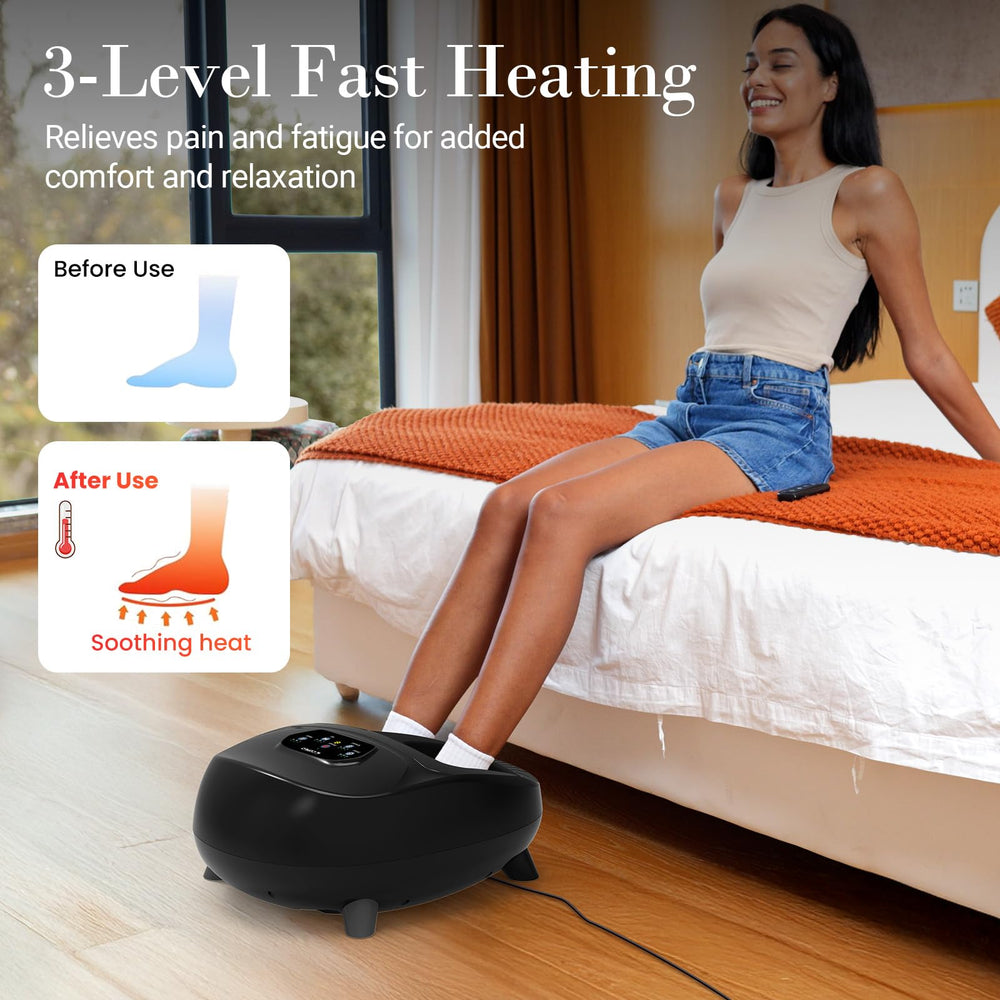 CuPiLo Foot Massager heating reaches up to 131°F for warming comfort