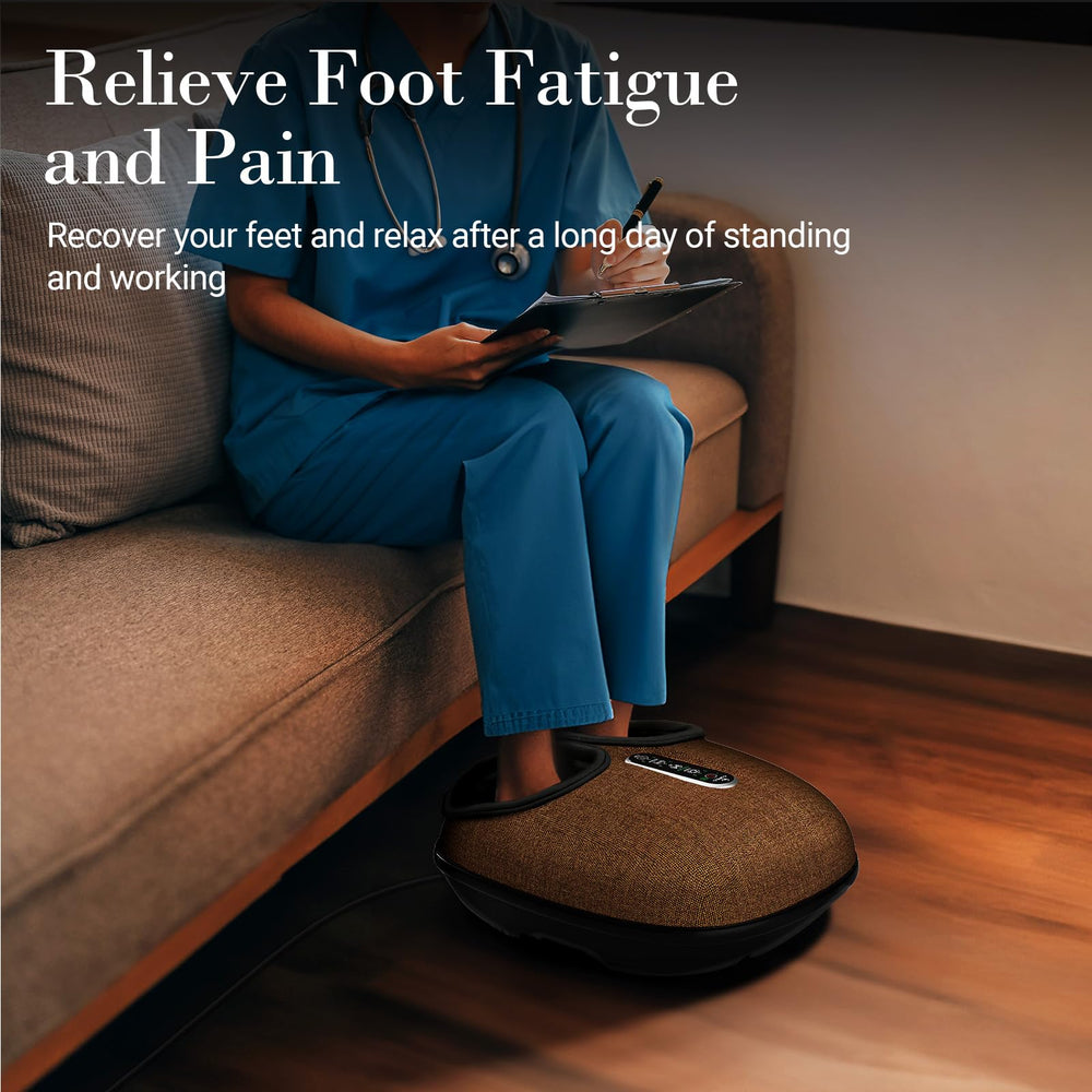 CuPiLo foot massager kneading heads in action delivering deep shiatsu-style relief.