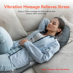 CuPiLo Massager Pad lumbar-massage shows concentrated vibration for muscle relaxation.