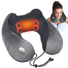 CuPiLo neck massage pillow packaging showing portable relaxation for travel