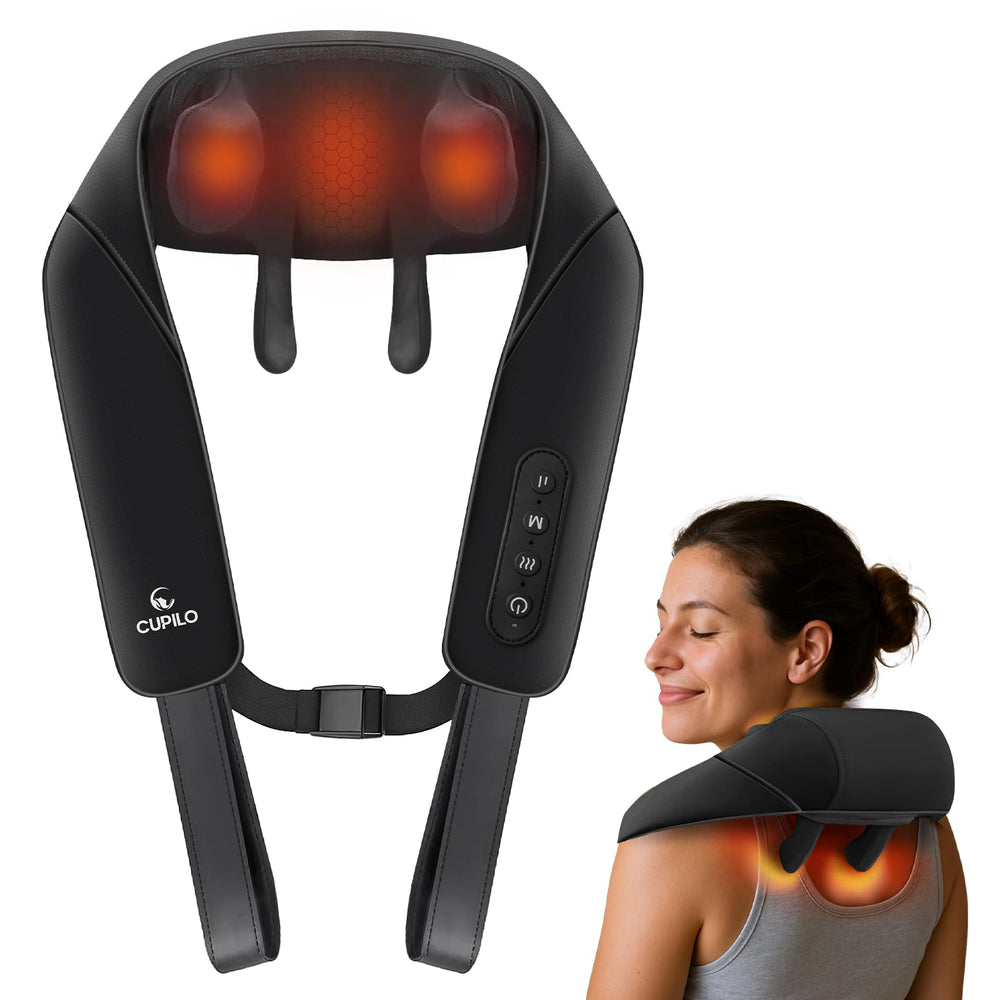 CuPiLo Neck Massager with 4D hand-like heads provides targeted neck relief.