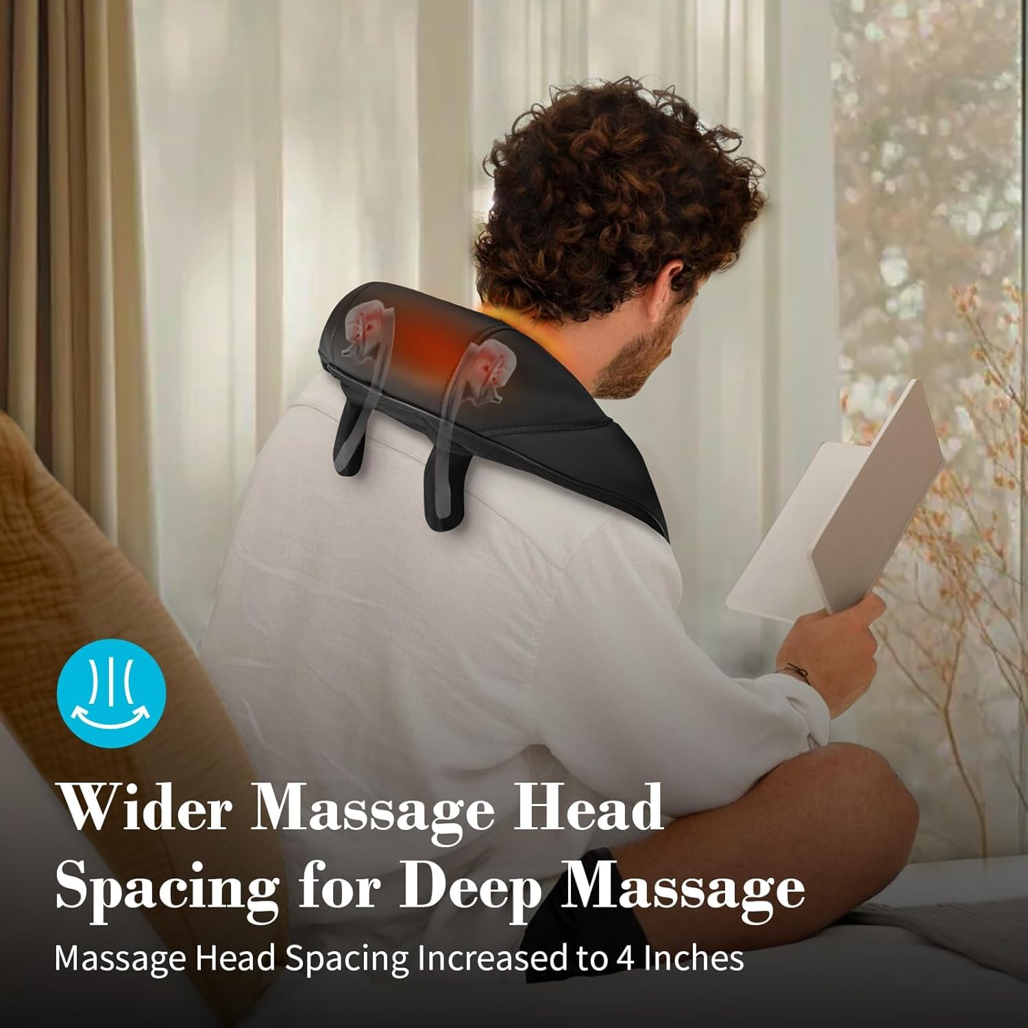 CuPiLo Neck Massager offers two modes and adjustable intensity for comfort.
