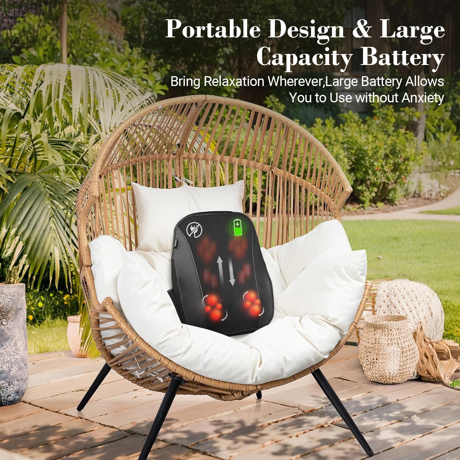 CuPiLo portable massager is lightweight and easy to carry at home, office, or travel.