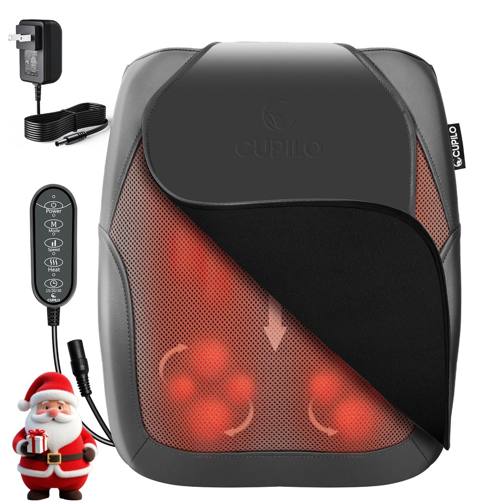 CuPiLo Shiatsu Back Massager front view for deep tissue relief and home use.