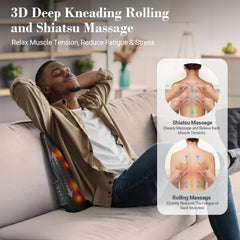 CuPiLo massager with two rotation balls for up-down kneading along the back.