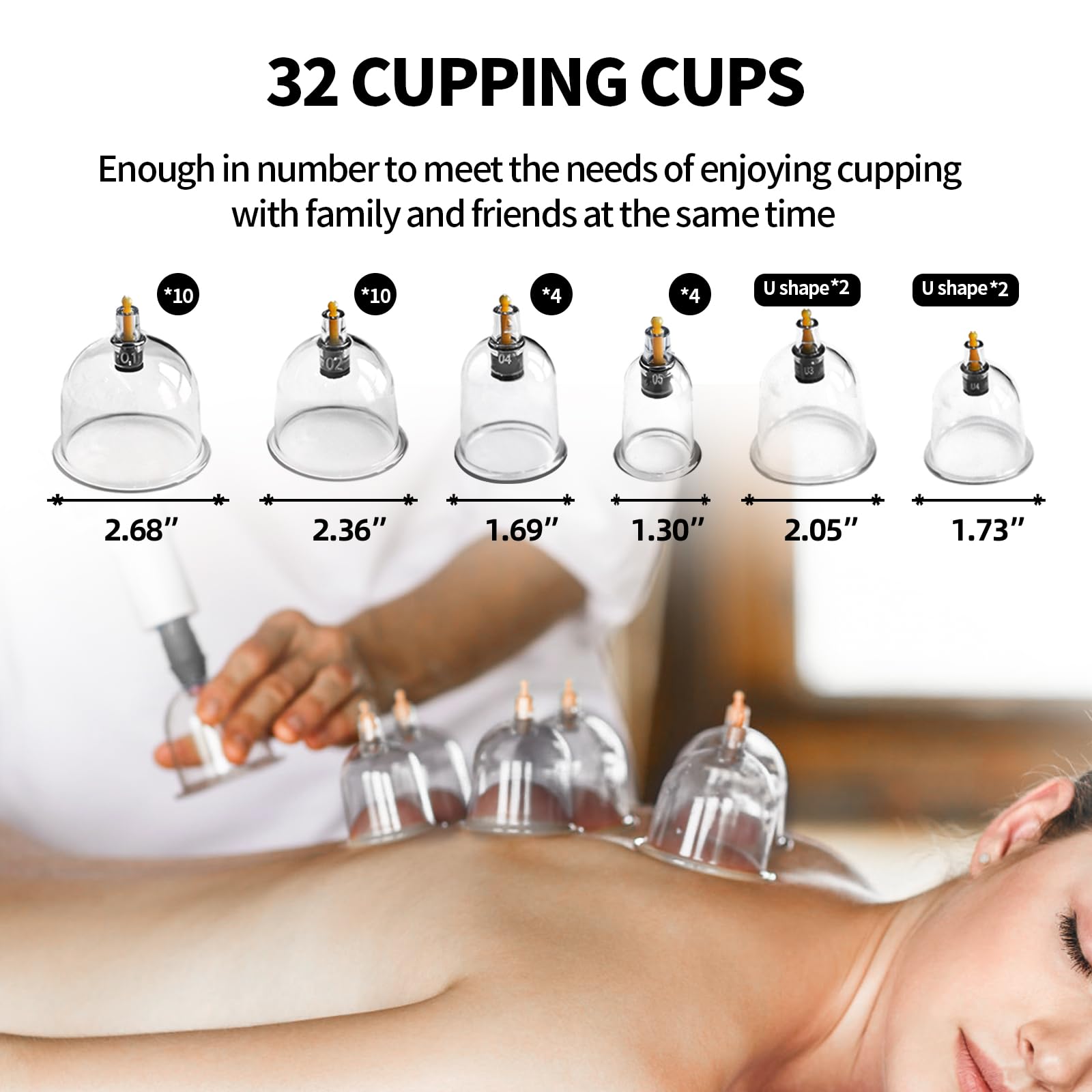 Cupluw U-shaped cups fitting neck and shoulders for comfortable contact