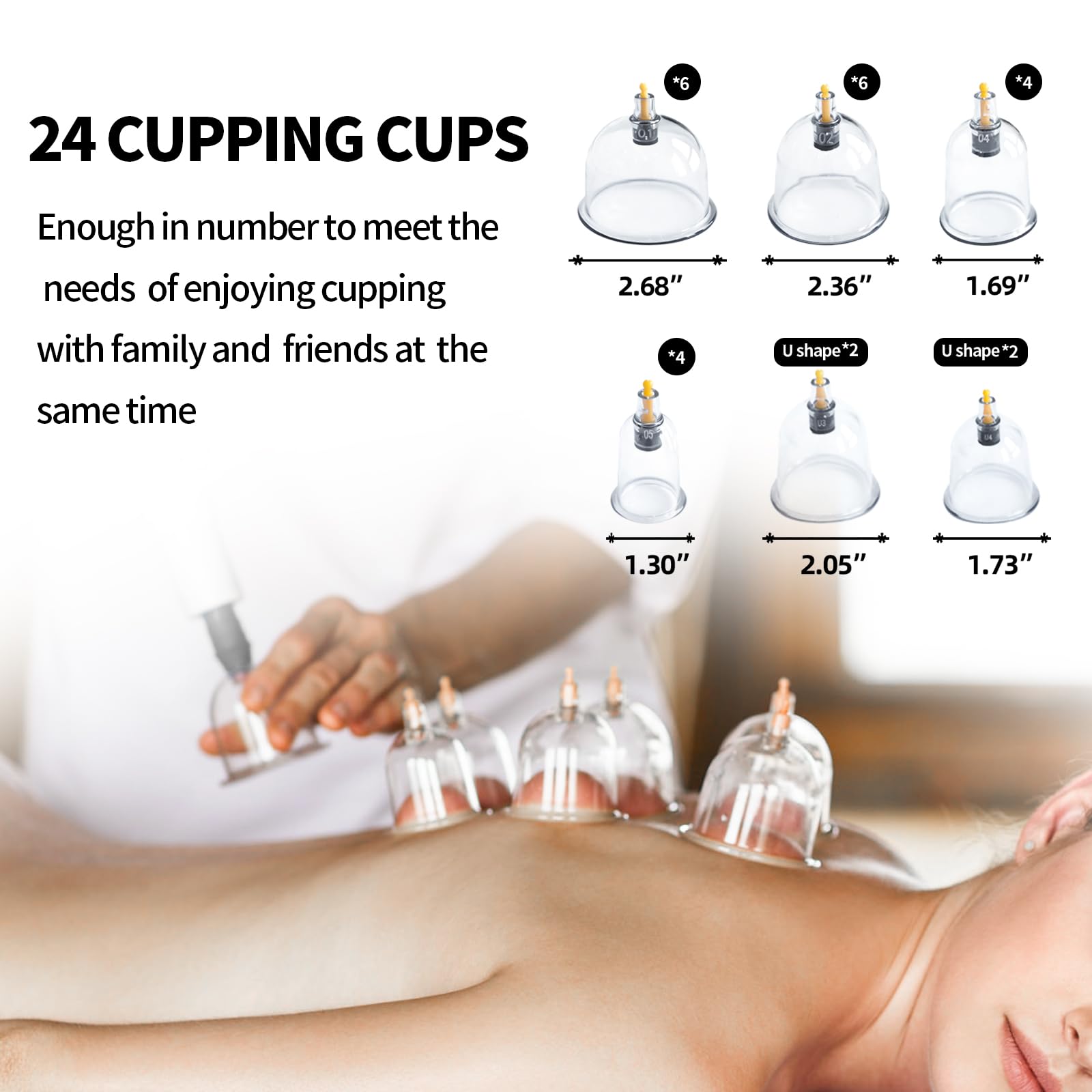 Cupluw pump and extension tube enable controlled suction during cupping.