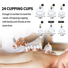 Cupluw pump and extension tube enable controlled suction during cupping.