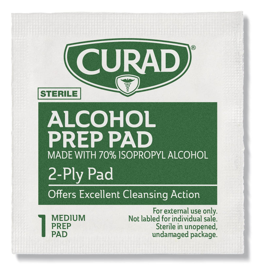 Curad prep pads suit minor skin prep before clean cuts or scrapes.
