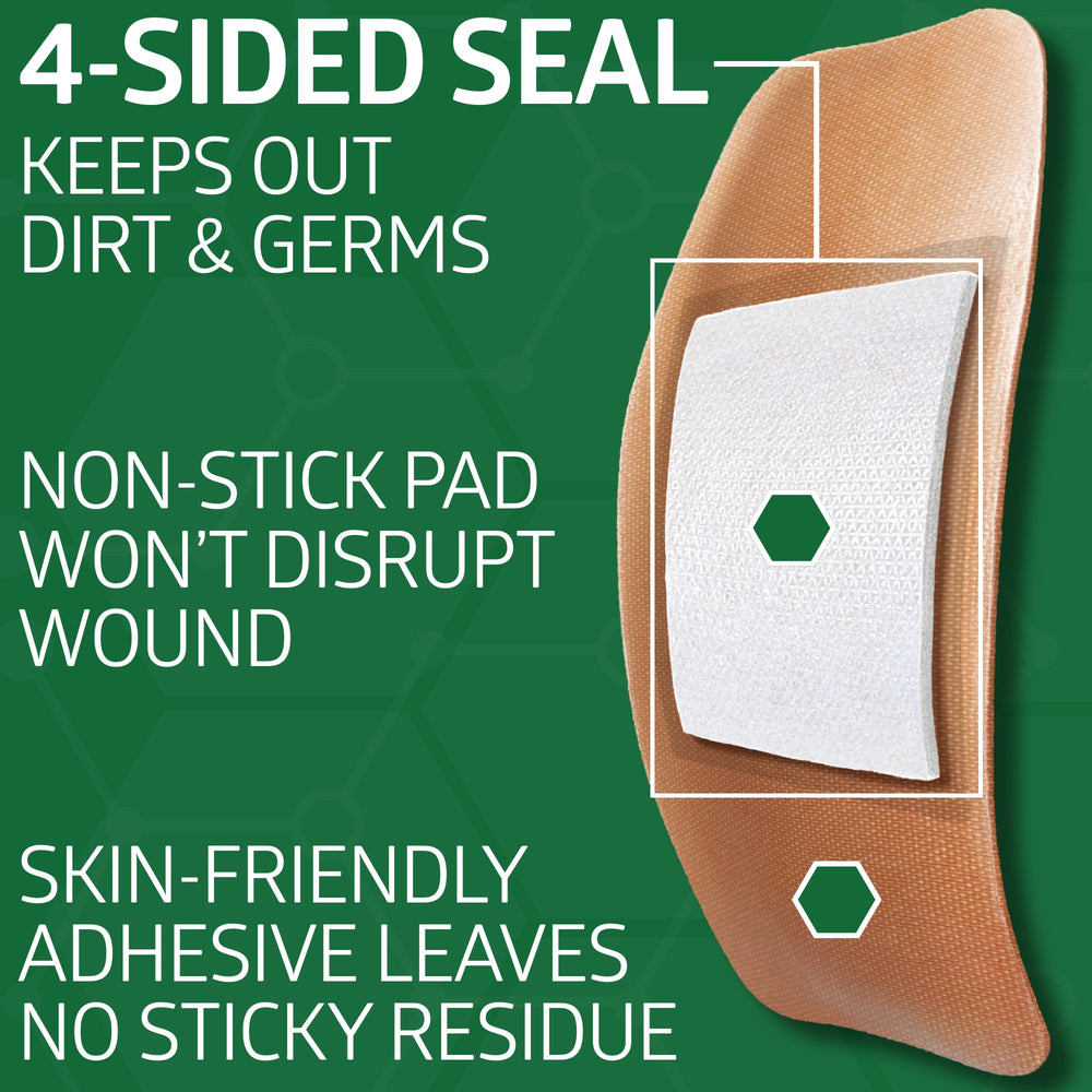 Curad bandages with external adhesion layer ensure even skin adhesion