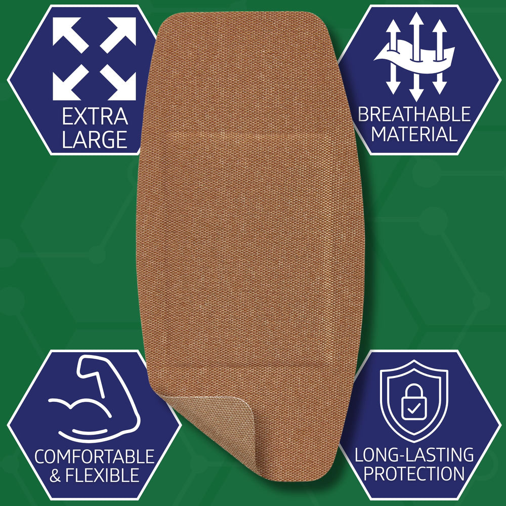 Curad Flex-Fabric Bandages in use during activity for quick coverage