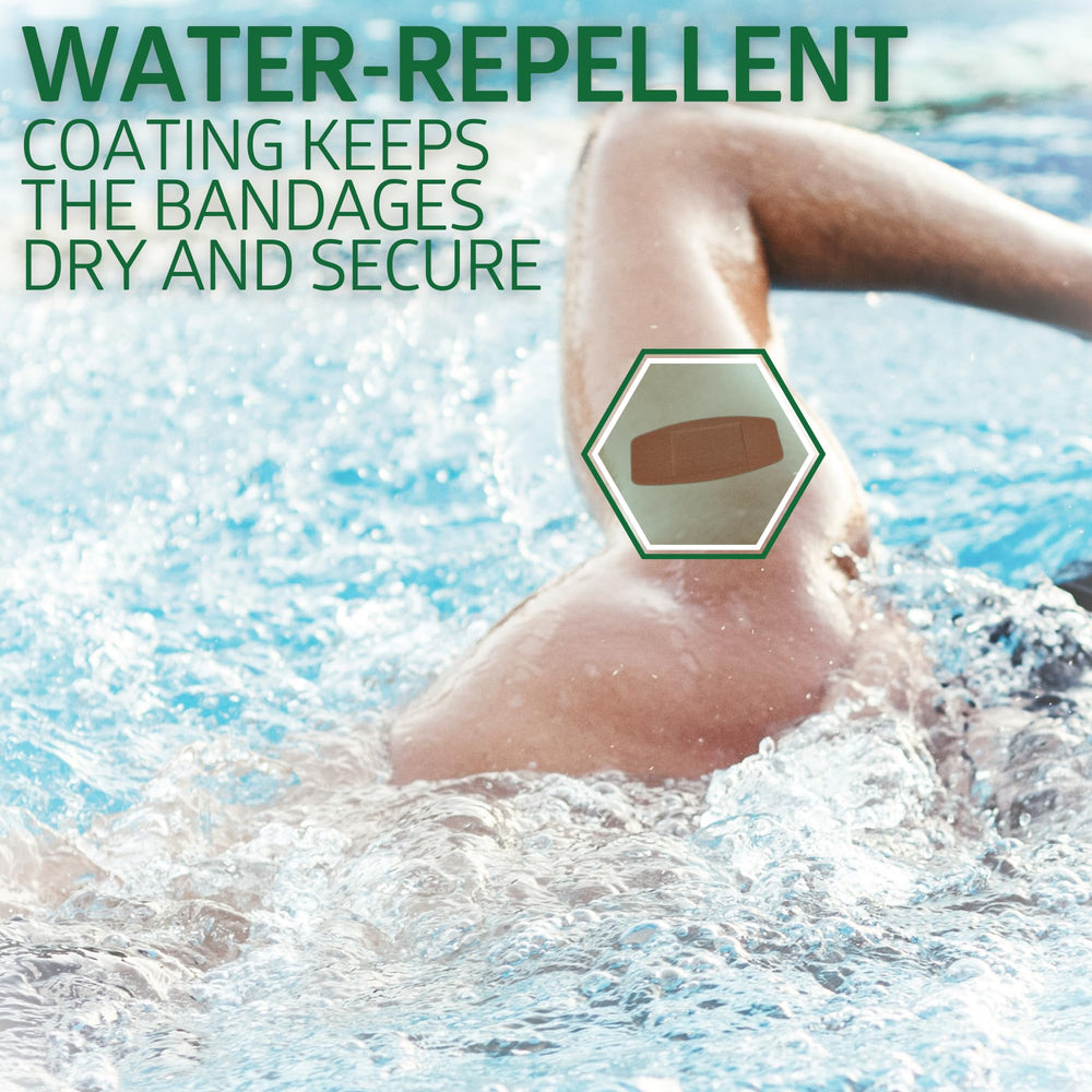 Curad box of 50 fabric bandages for durable everyday use