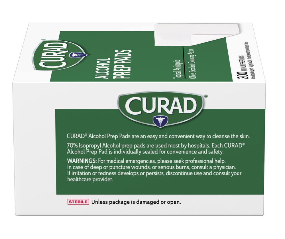 Curad disposable sterile pad provides safe, single-use skin cleansing.