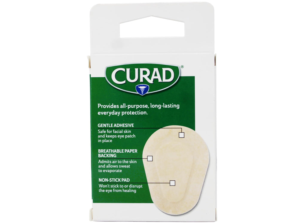 Beige Curad Eye Patches Regular with gentle adhesive for sensitive skin.