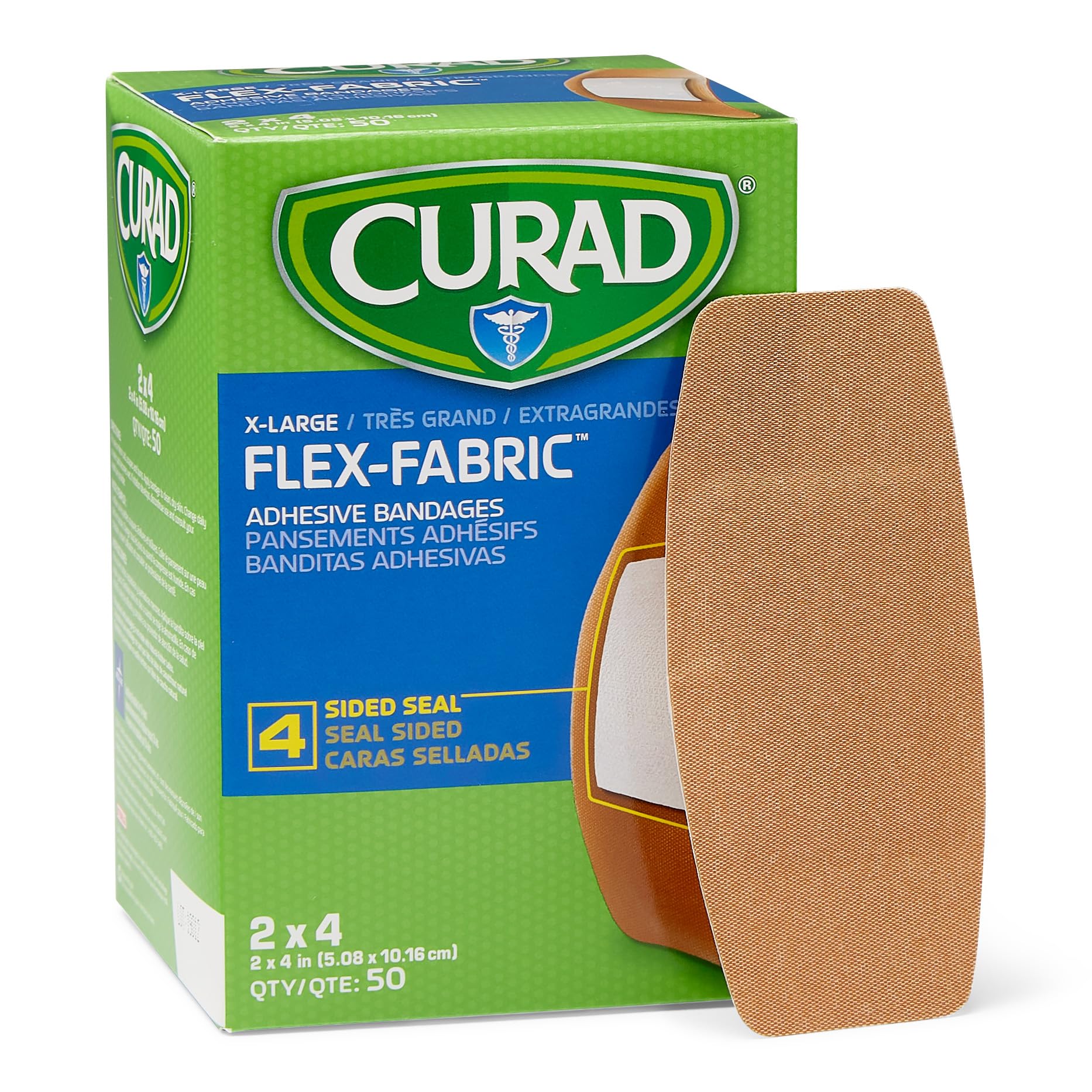 Absorbent pad prevents sticking to wounds for painless removal.