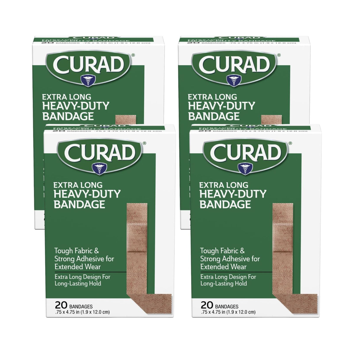 Curad heavy-duty bandage extra-long 75 x 4.75 inch coverage for larger wounds