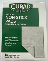 Curad pad features ventilated outer film keeps wound dry and clean