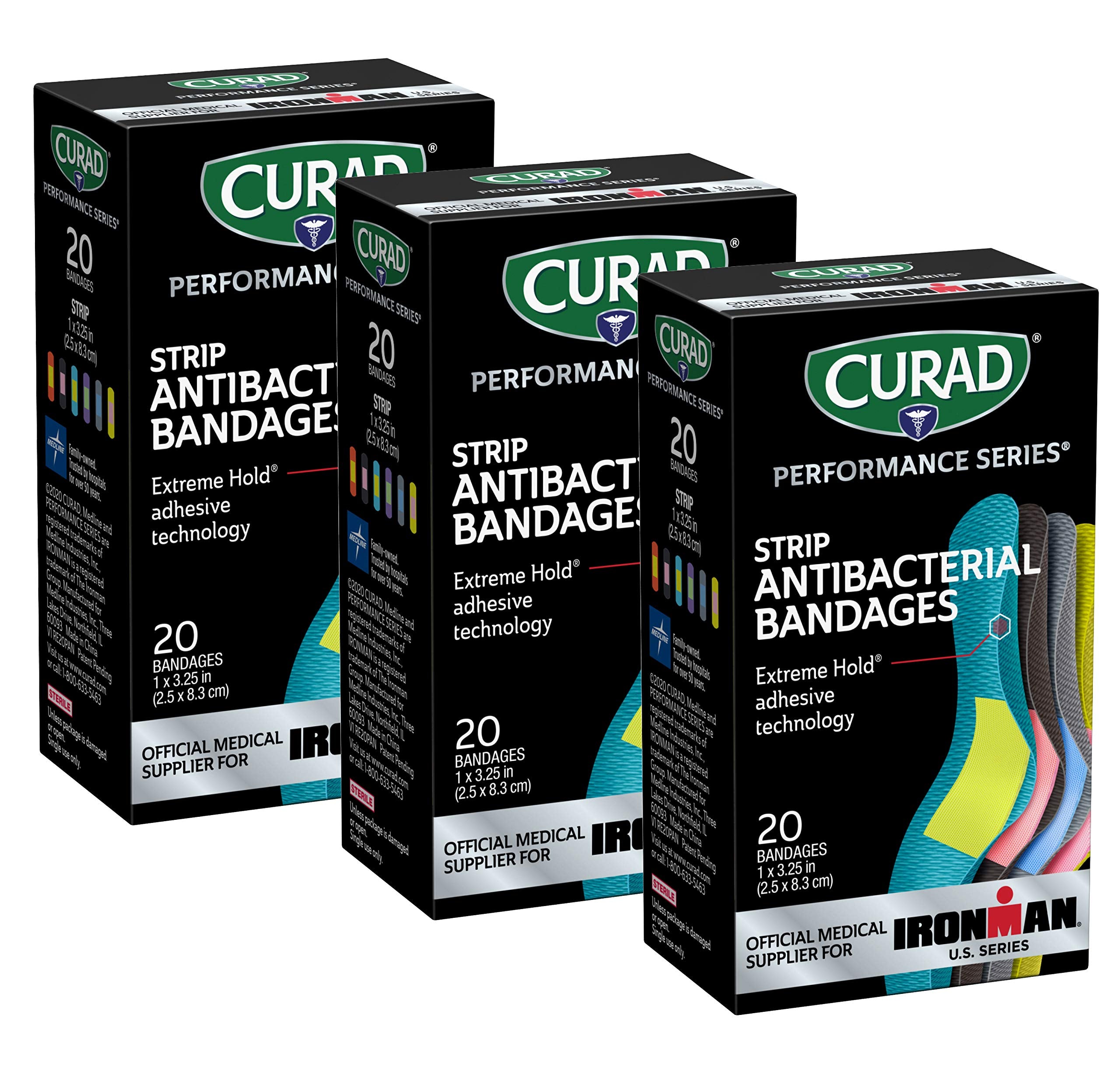 Curad Performance Series bandages show extreme hold adhesion on skin.
