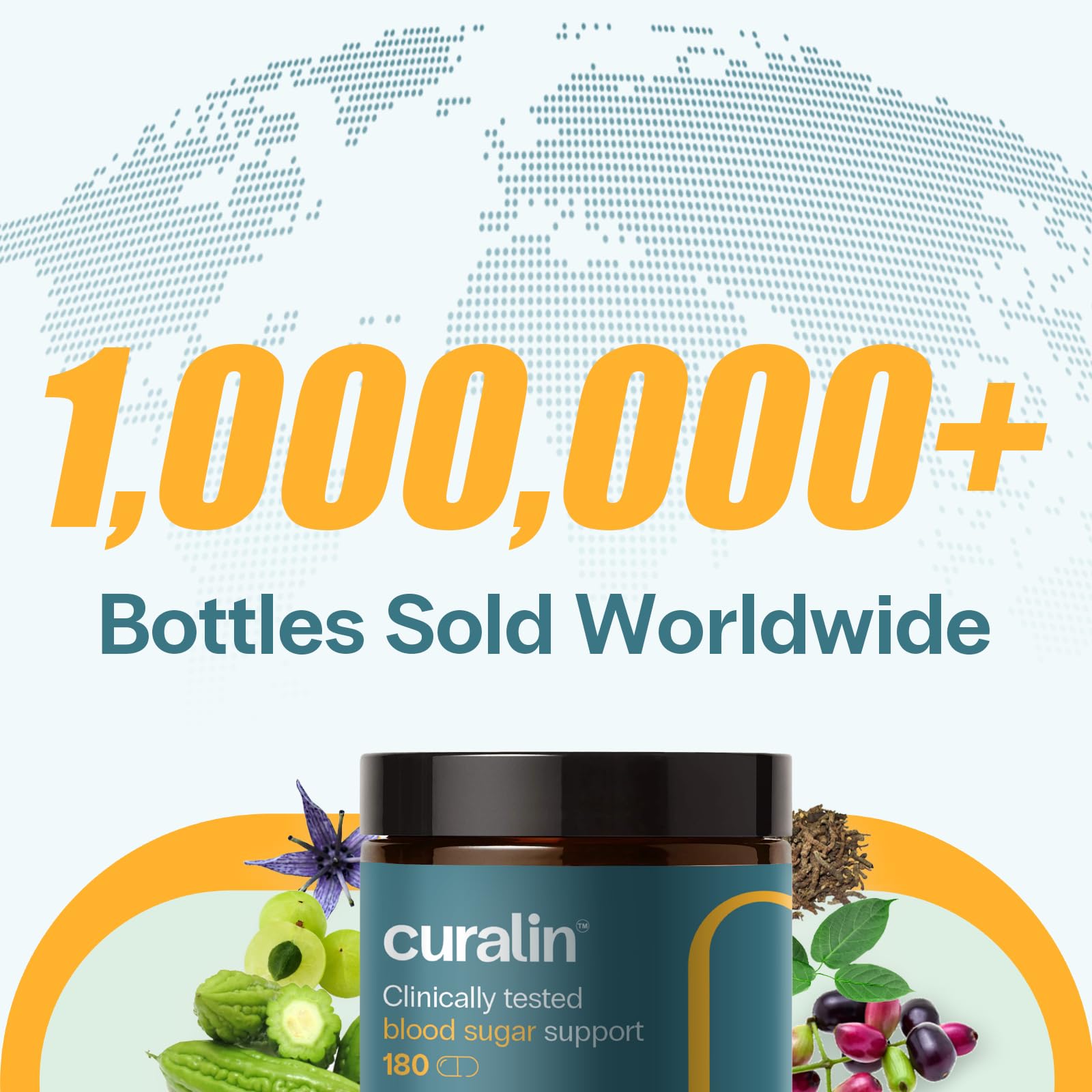 Curalife Curalin ingredient blend visual highlighting nine botanicals.