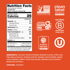Cure Hydration blood orange bottle pour illustrating easy on-the-go hydration with refreshing flavor.