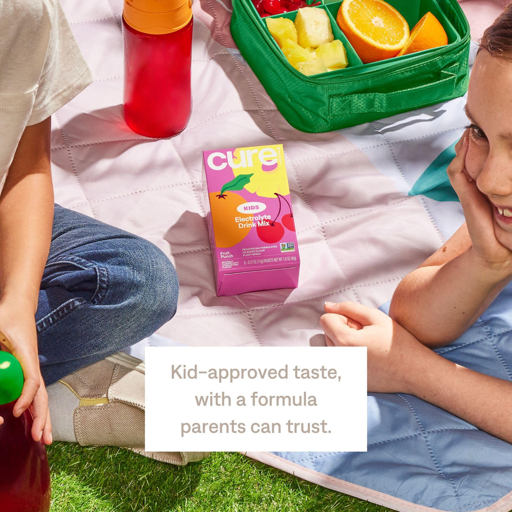 Coconut water ingredients highlight natural hydration in Cure Hydration.