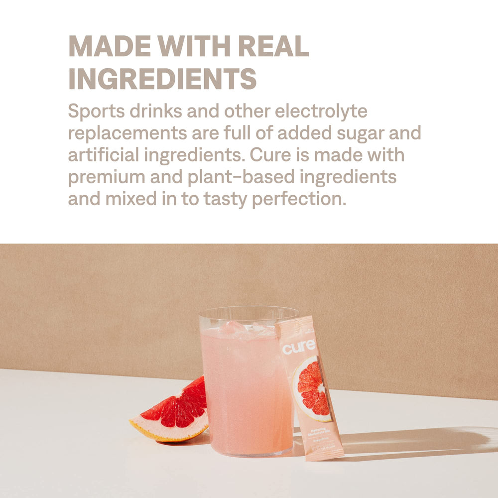 Cure Hydration non-GMO mark on the box.