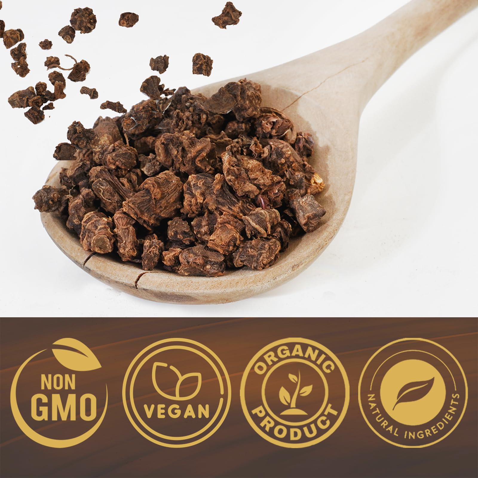 Cure wid Pure Valerian Tea brewing in a cup with earthy aroma