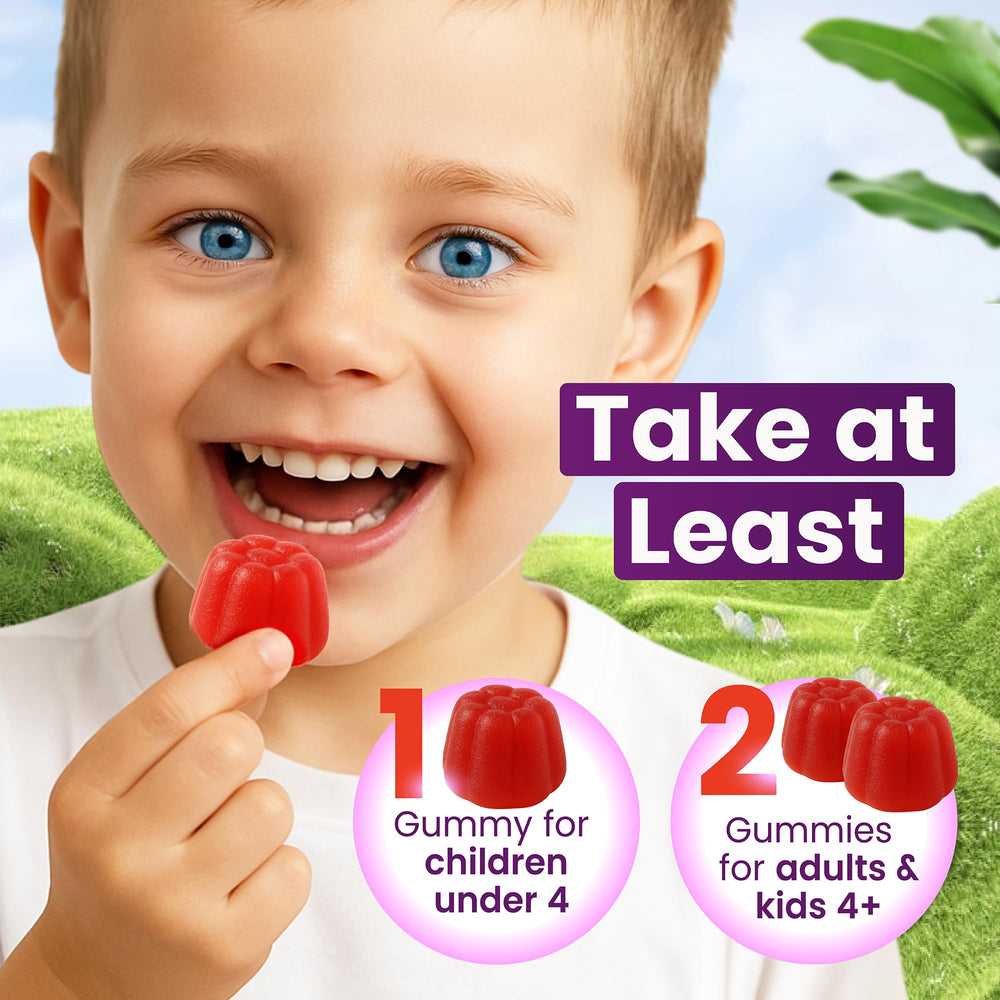 Cure24 elderberry gummies close-up emphasizes natural flavors and quality ingredients.