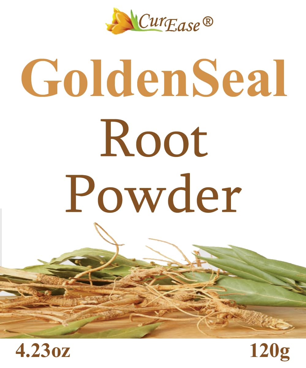 CurEase Goldenseal Powder container demonstrates convenient, resealable packaging for everyday use.