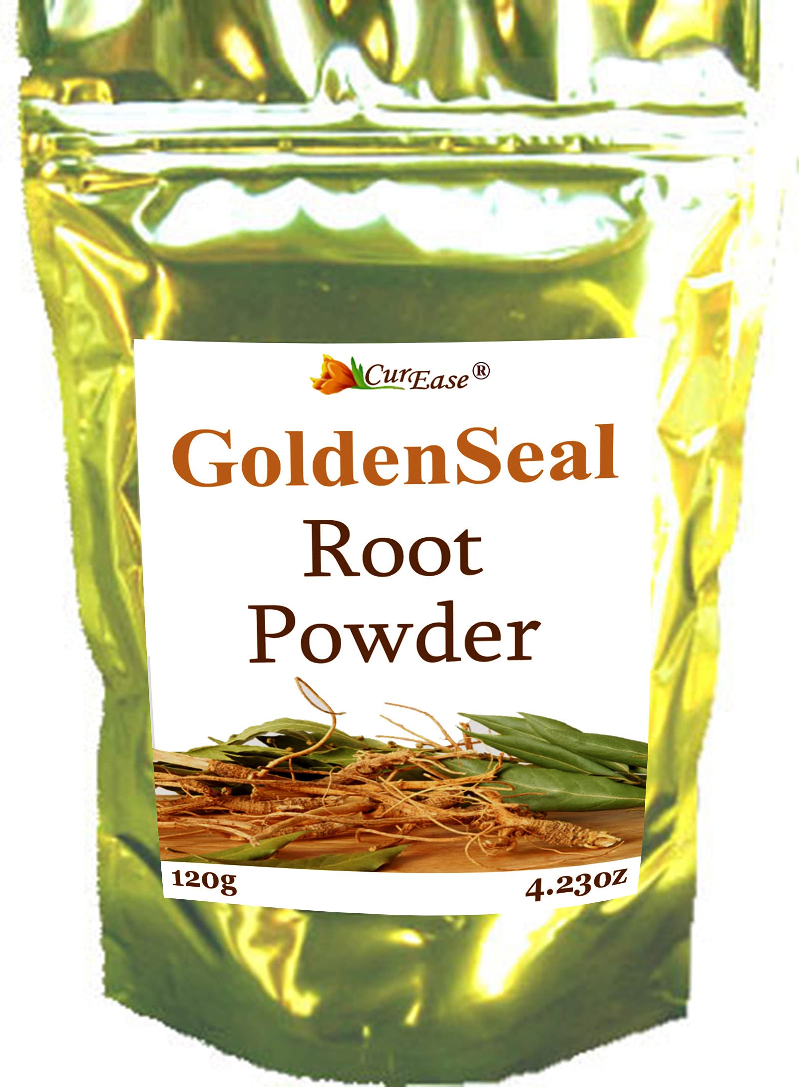 CurEase Goldenseal Powder front label communicates purity for daily use.