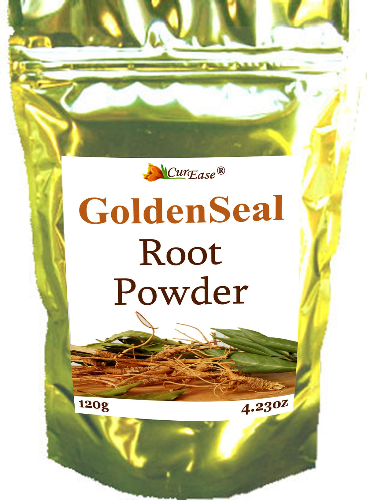 CurEase Goldenseal Powder front label communicates purity for daily use.