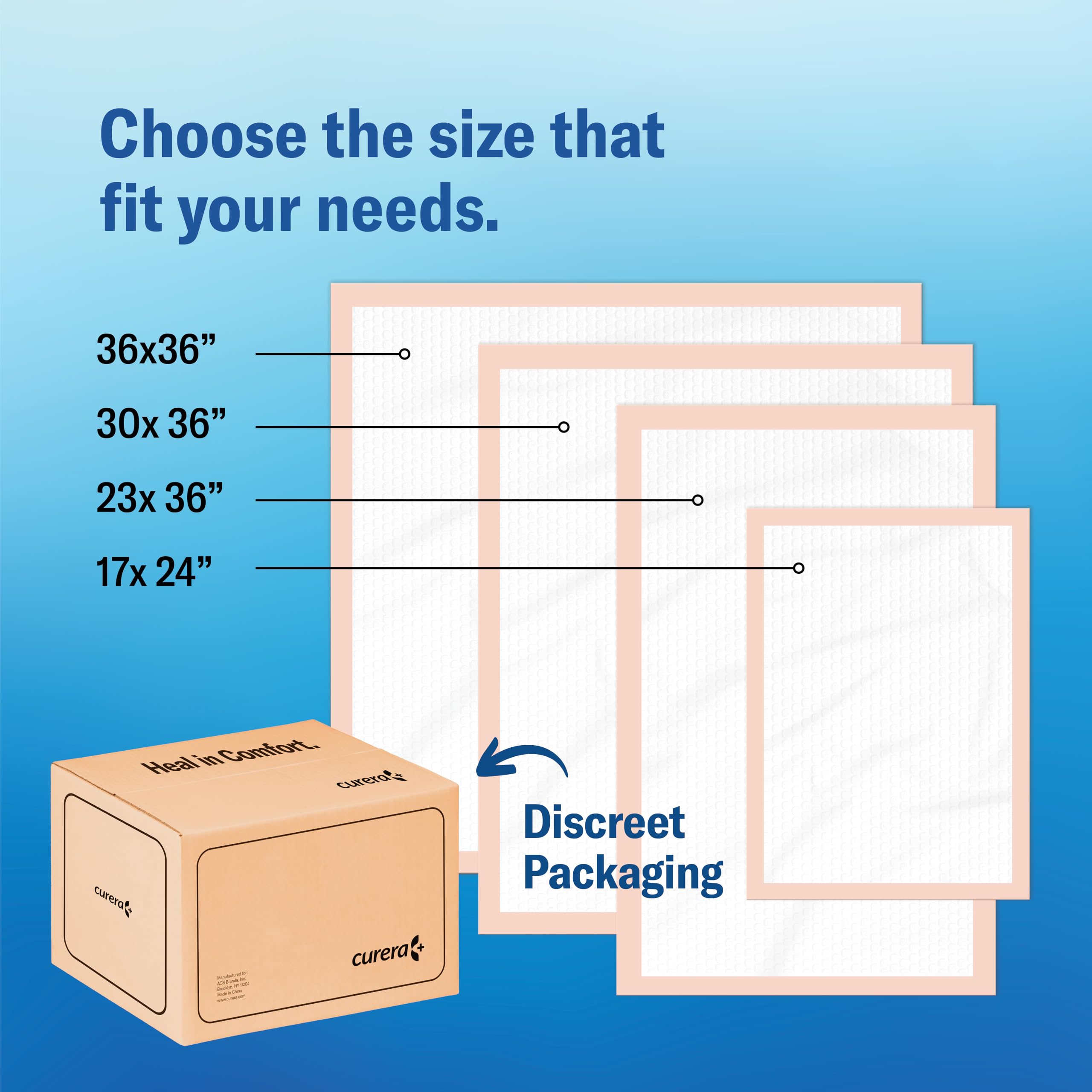 Curera Chucks super absorbent core quickly captures moisture.