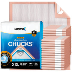 Curera Chucks 30x36 underpad ultra-thick for reliable overnight protection.