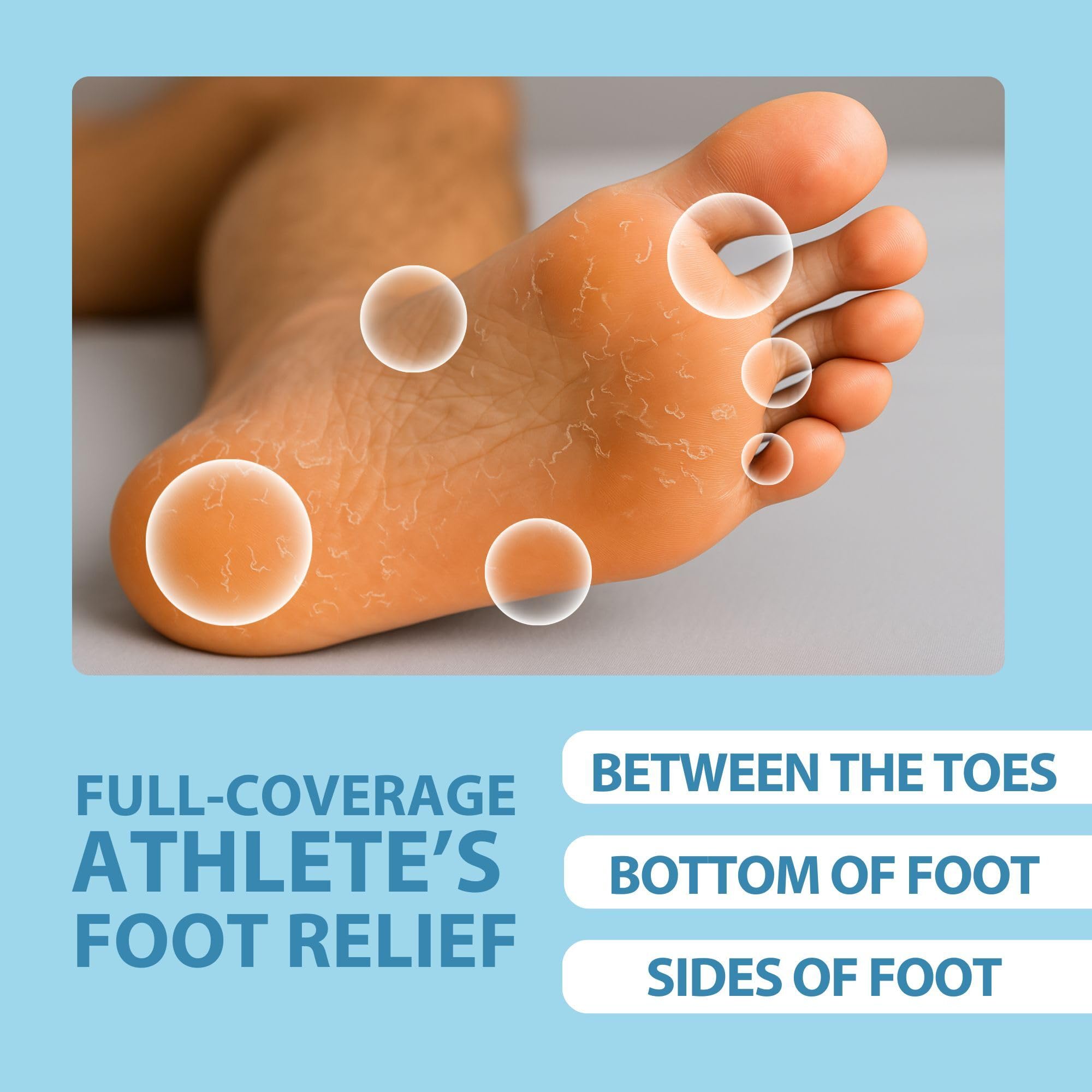 Lifestyle scene featuring a daily foot care routine with Curist.