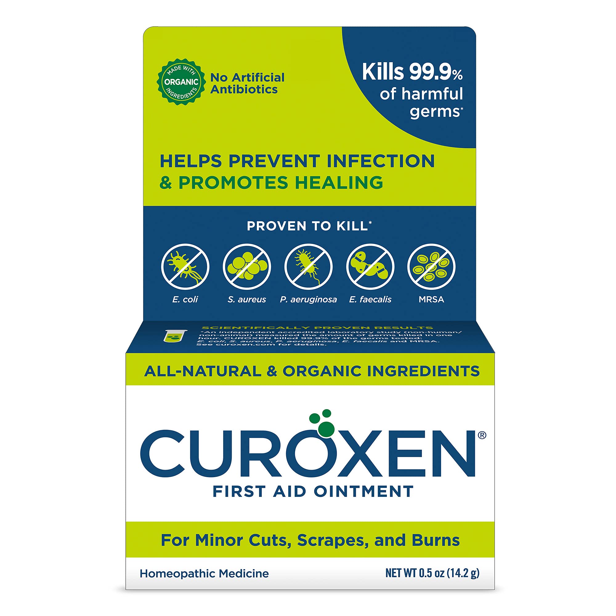 CUROXEN first aid ointment tube front view for wound care