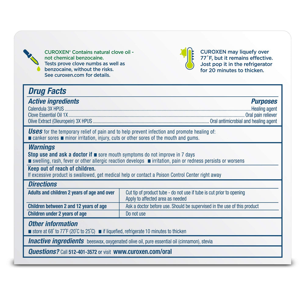 CUROXEN gel bucal apto para adultos y mayores de 12 años