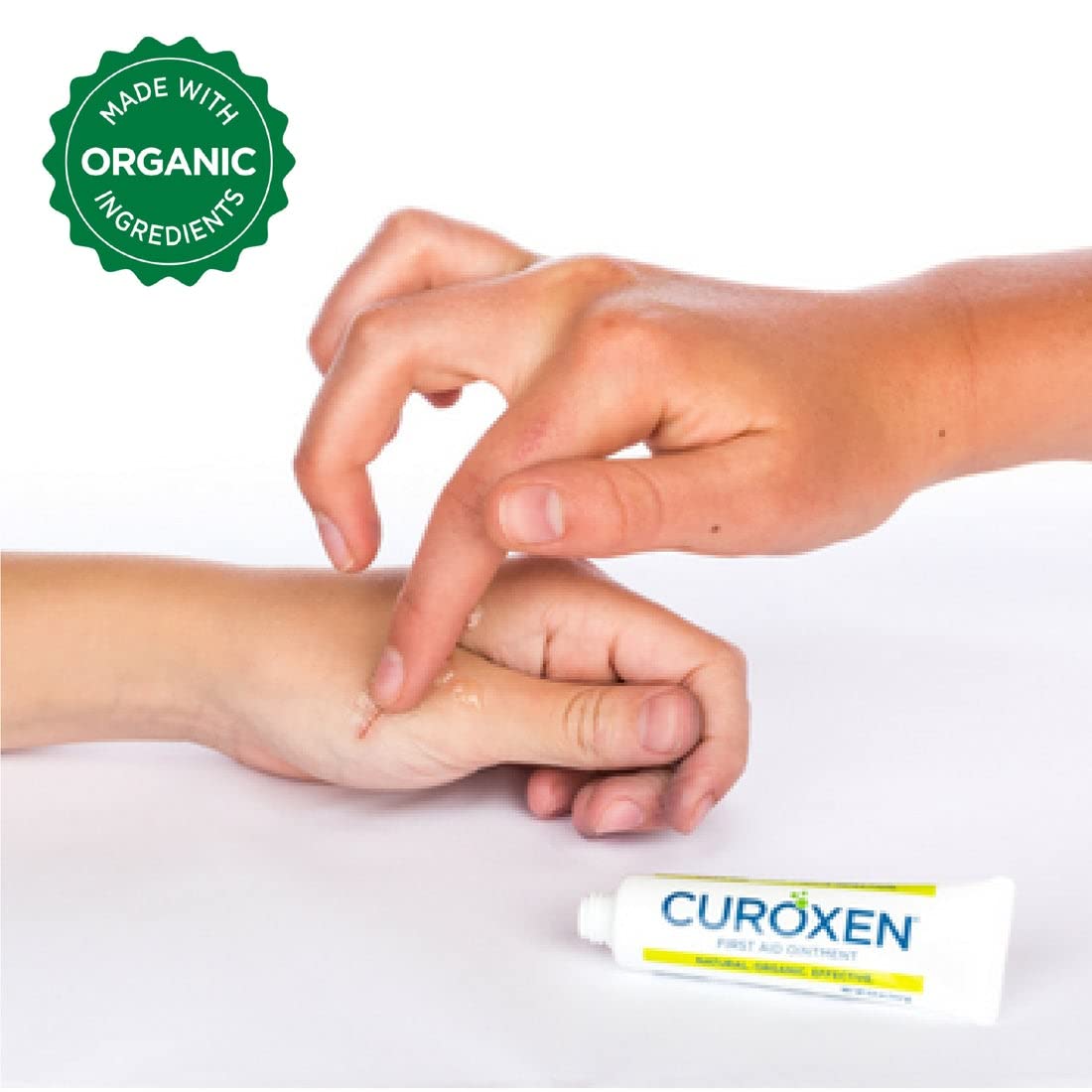 Oxygenated olive oil ingredient close-up for healing support in CUROXEN