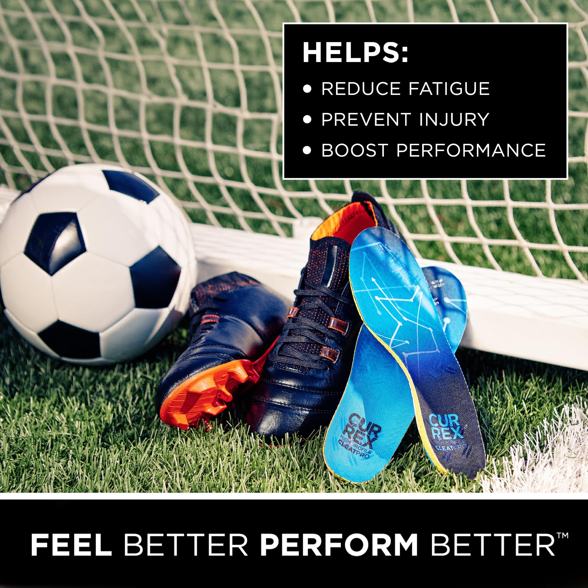 Currex CLEATPRO high-arch support for stable, comfortable footing