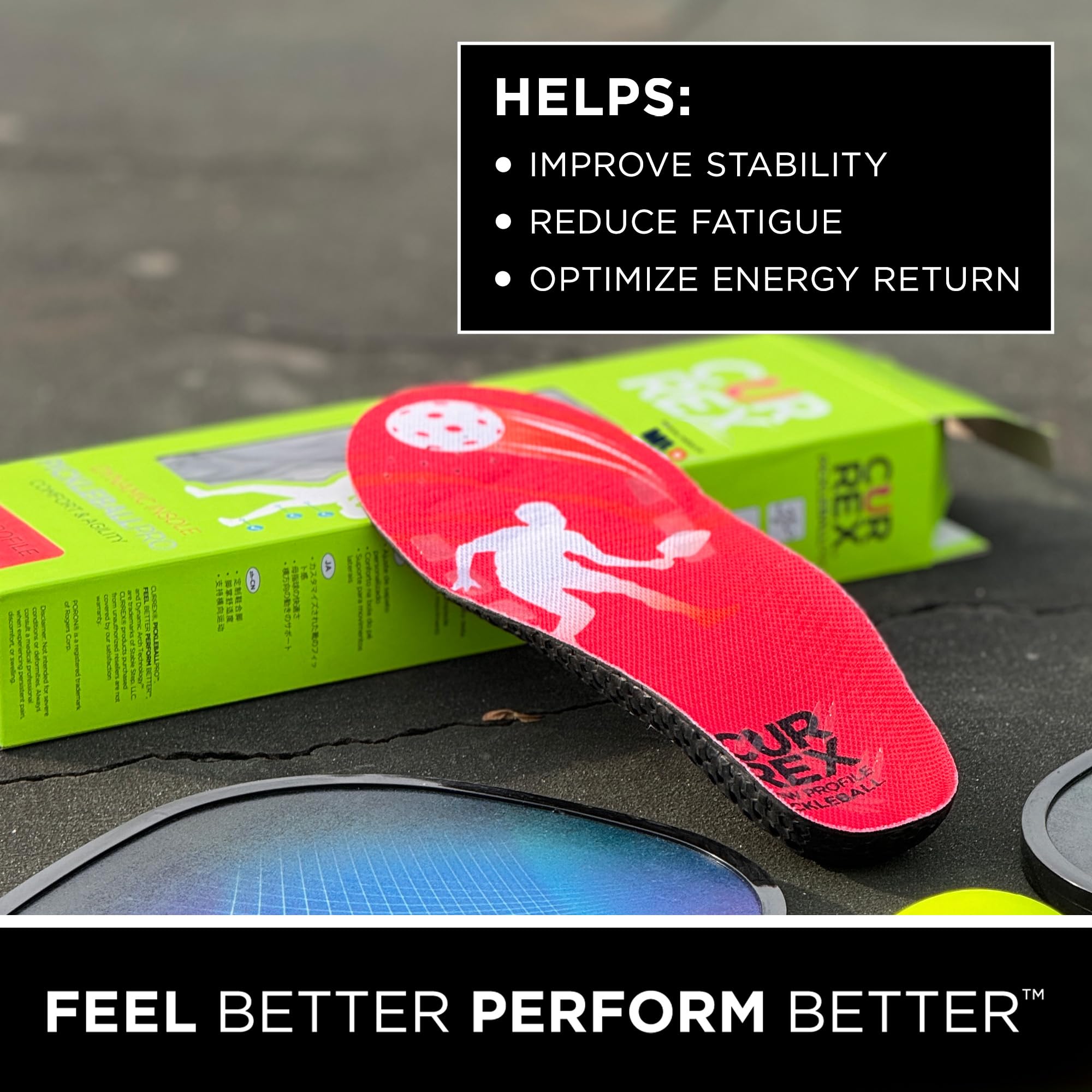 CURREX PICKLEBALLPRO heel cushioning supports comfort during long matches