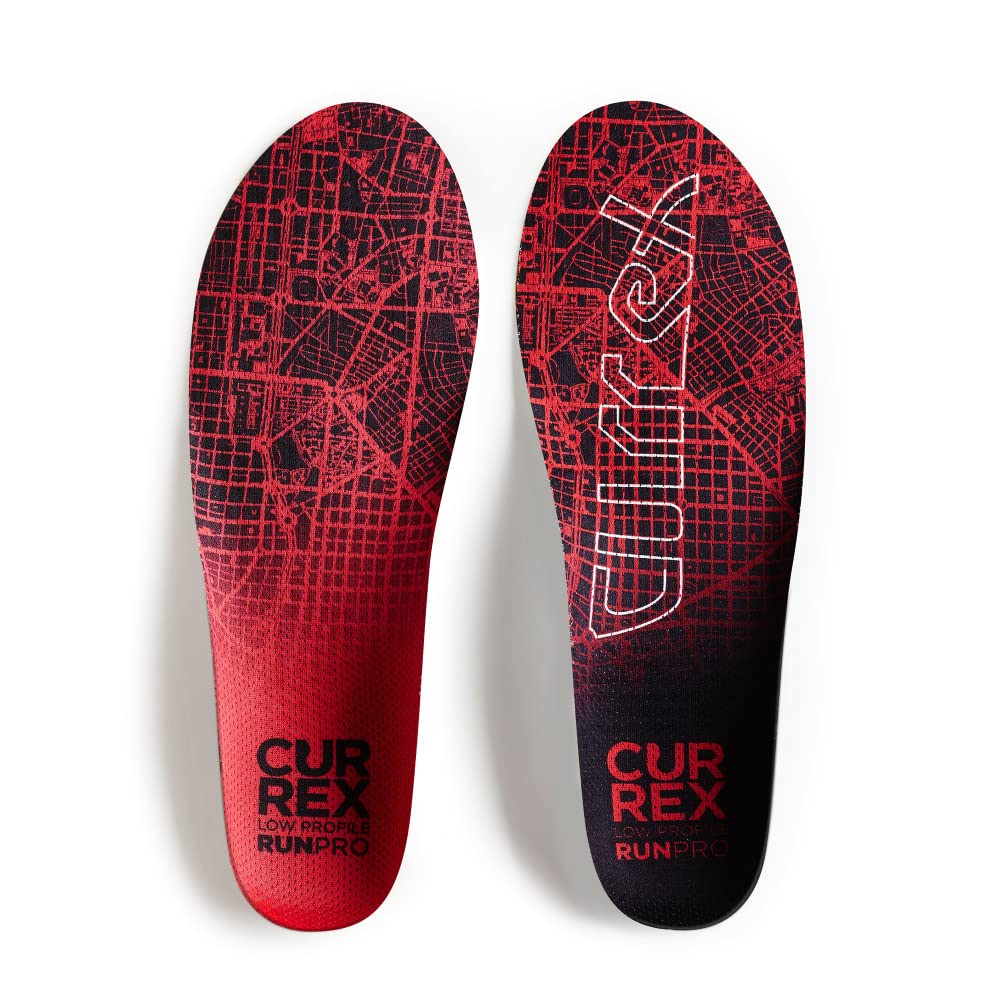 CURREX RunPro insoles featuring 3D arch support for stable foot placement.