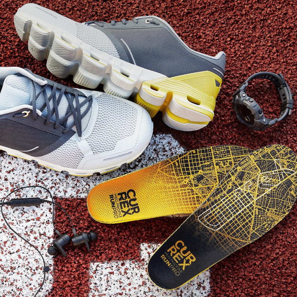 Currex RunPRO insoles 3D dynamic arch supports fatigue reduction on long miles