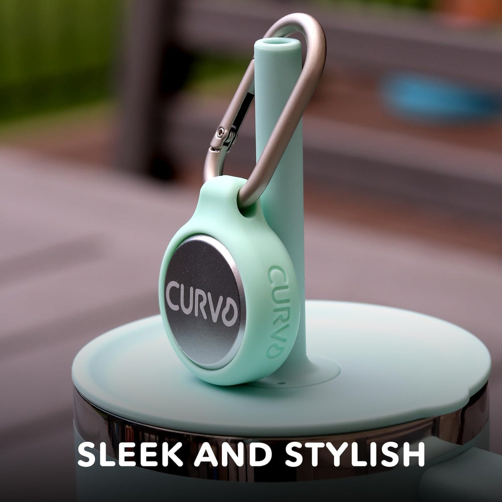 CURVD aluminum carrying case keeps earplugs protected on trips.
