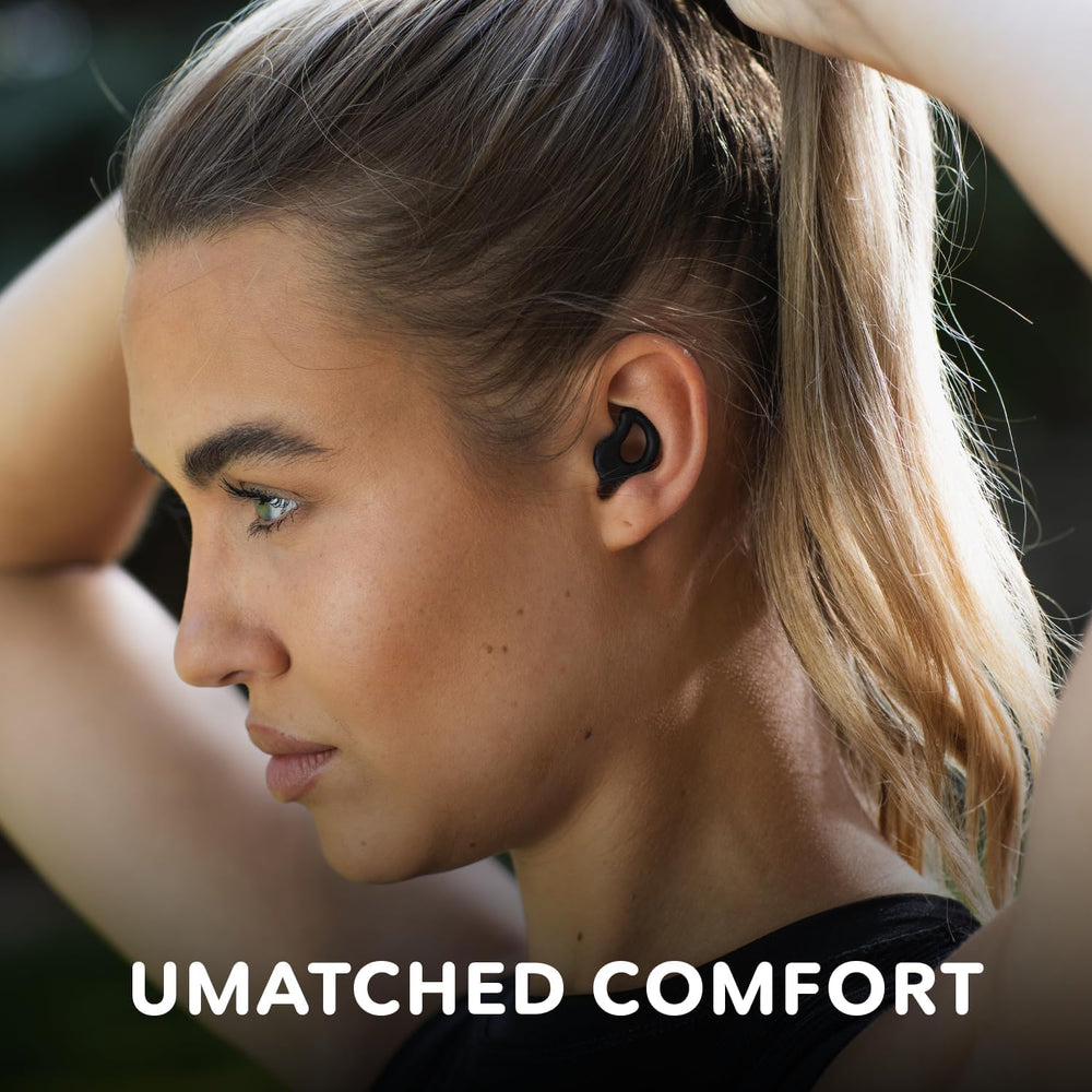 CURVD ergonomic design supports comfortable wear across ear shapes.
