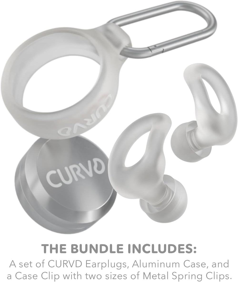 CURVD satin nickel alloy clip provides durable, secure attachment.
