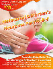 Cushwork Metatarsalgia Insoles help address Morton's Neuroma symptoms during daily activities.