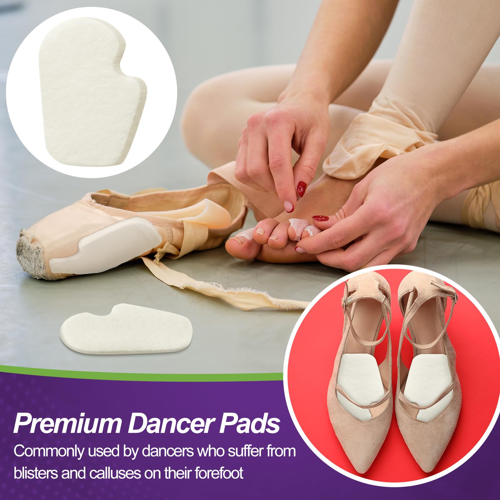 Cutecrop quarter-inch-thick metatarsal pad provides extra padding under forefoot