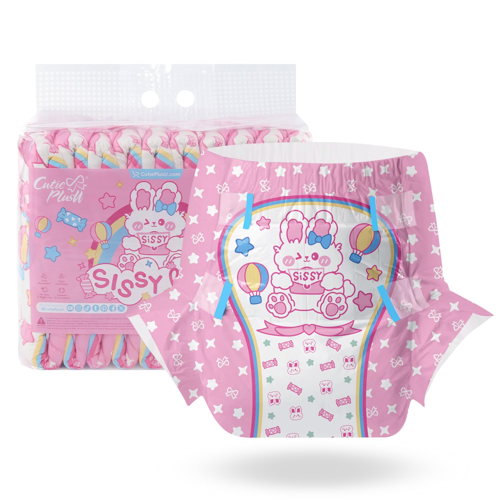 CutiePlusU adult diapers outer layer with PE back sheet for secure protection
